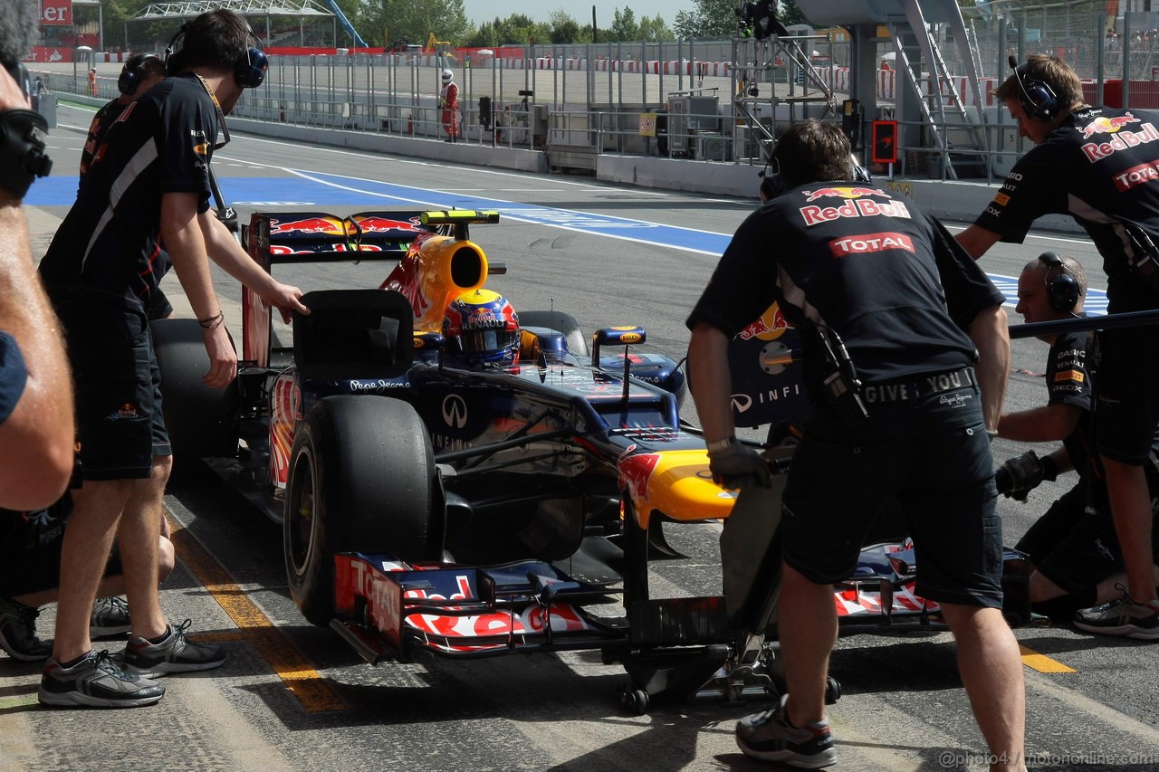 GP SPAGNA, 12.05.2012- Prove Libere 3, Mark Webber (AUS) Red Bull Racing RB8 