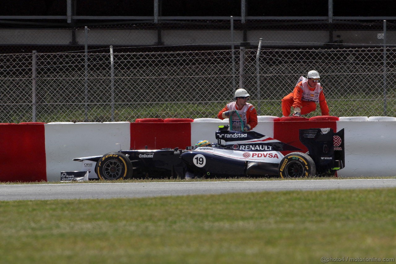 GP SPAGNA, 12.05.2012- Qualifiche, Bruno Senna (BRA) Williams F1 Team FW34 retires from the qualifying