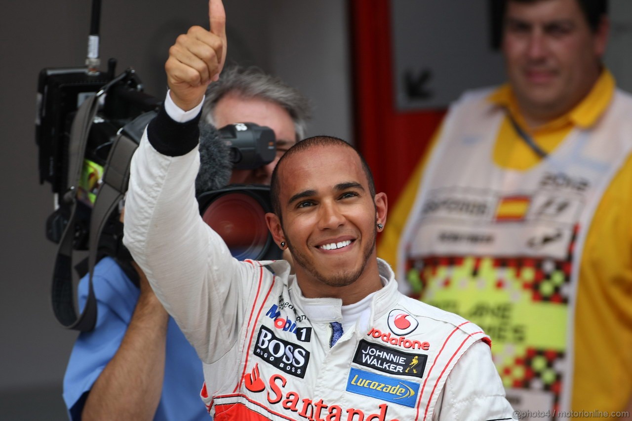 GP SPAGNA, 12.05.2012- Qualifiche, Lewis Hamilton (GBR) McLaren Mercedes MP4-27 pole position