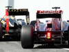 GP SPAGNA, 12.05.2012- Free Practice 3, Romain Grosjean (FRA) Lotus F1 Team E20 e Daniel Ricciardo (AUS) Scuderia Toro Rosso STR7 