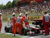 GP SPAGNA, 12.05.2012- Qualifiche, Lewis Hamilton (GBR) McLaren Mercedes MP4-27 stopped in the track after the qualifying