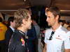 GP SPAGNA, 12.05.2012- Sebastian Vettel (GER) Red Bull Racing RB8 e Jenson Button (GBR) McLaren Mercedes MP4-27 