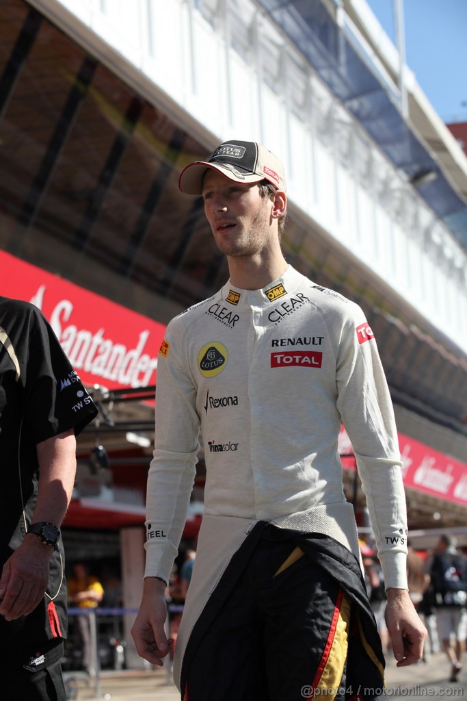GP SPAGNA, 11.05.2012- Prove Libere 1, Romain Grosjean (FRA) Lotus F1 Team E20