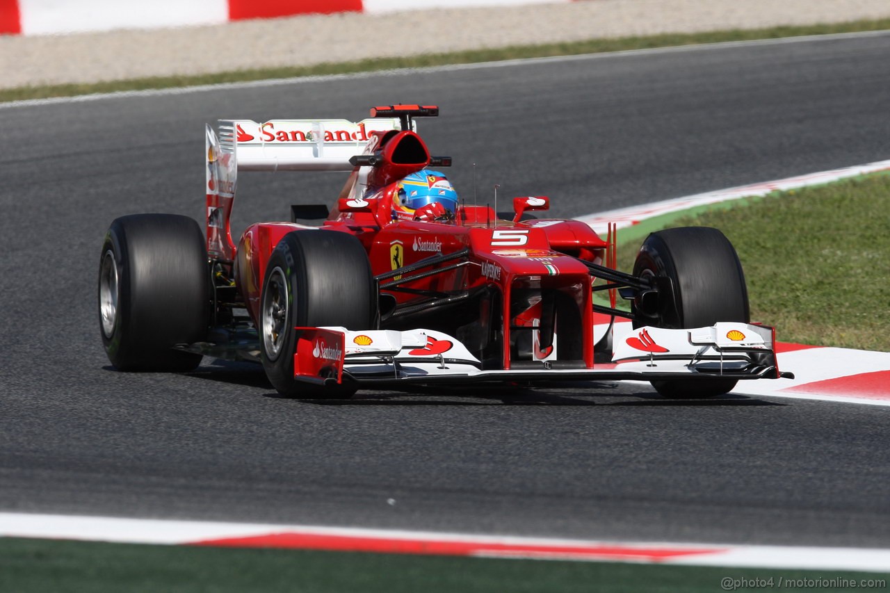 GP SPAGNA, 11.05.2012- Prove Libere 1, Fernando Alonso (ESP) Ferrari F2012