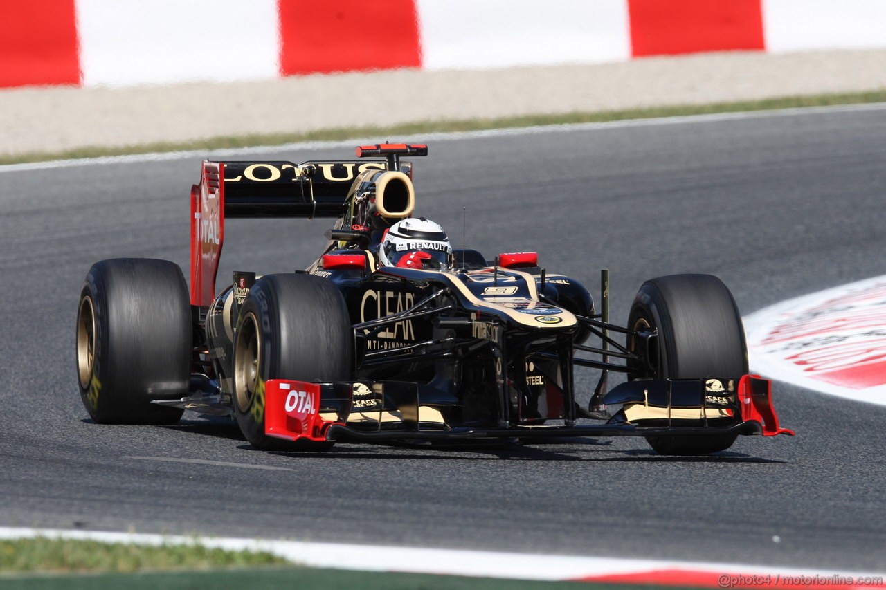 GP SPAGNA, 11.05.2012- Prove Libere 1, Kimi Raikkonen (FIN) Lotus F1 Team E20 