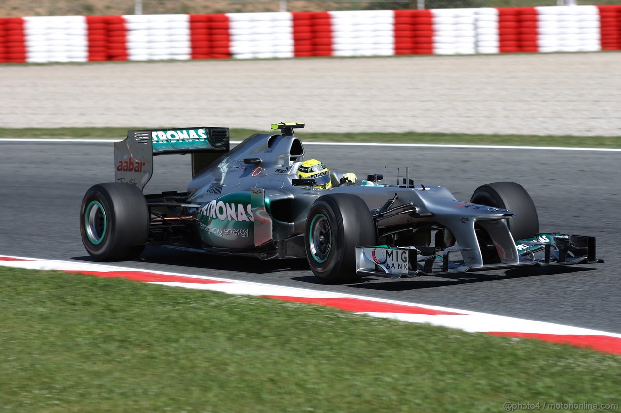 GP SPAGNA, 11.05.2012- Prove Libere 1, Nico Rosberg (GER) Mercedes AMG F1 W03 