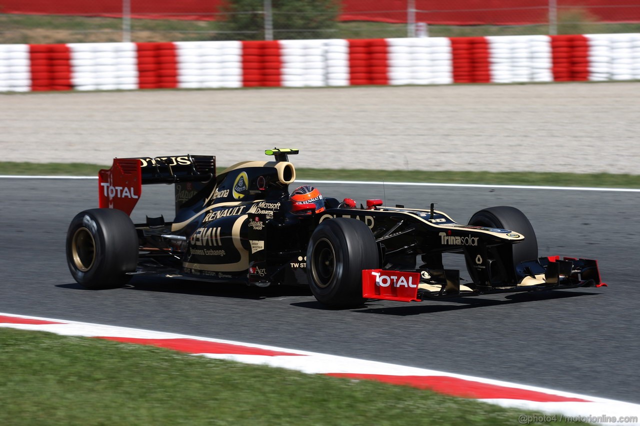 GP SPAGNA, 11.05.2012- Prove Libere 1, Romain Grosjean (FRA) Lotus F1 Team E20