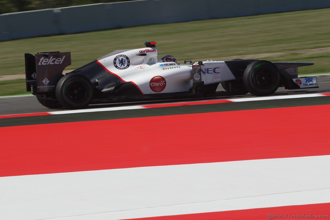 GP SPAGNA, 11.05.2012- Prove Libere 1, Kamui Kobayashi (JAP) Sauber F1 Team C31 