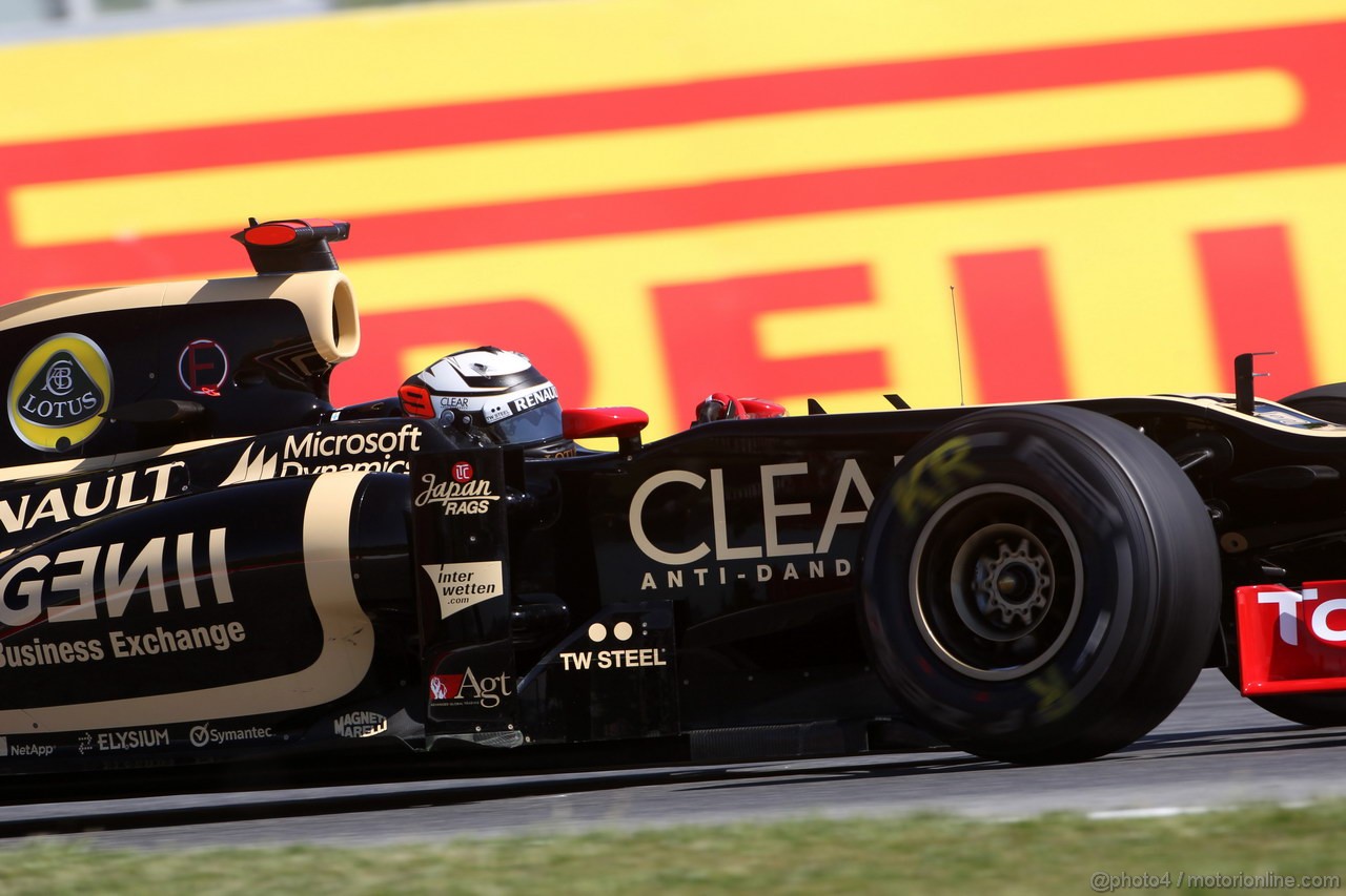 GP SPAGNA, 11.05.2012- Prove Libere 1,Kimi Raikkonen (FIN) Lotus F1 Team E20 