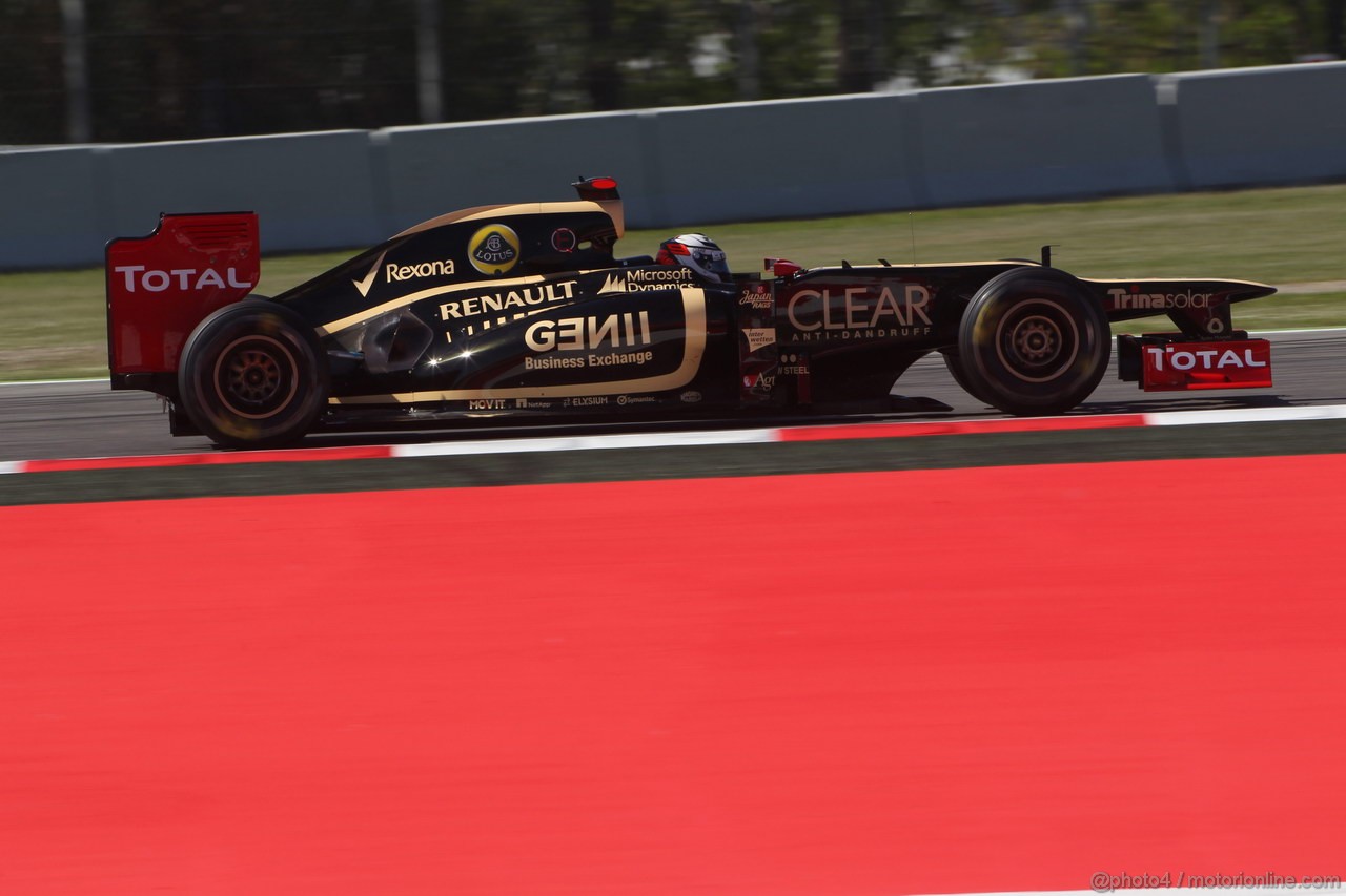 GP SPAGNA, 11.05.2012- Prove Libere 1, Kimi Raikkonen (FIN) Lotus F1 Team E20 