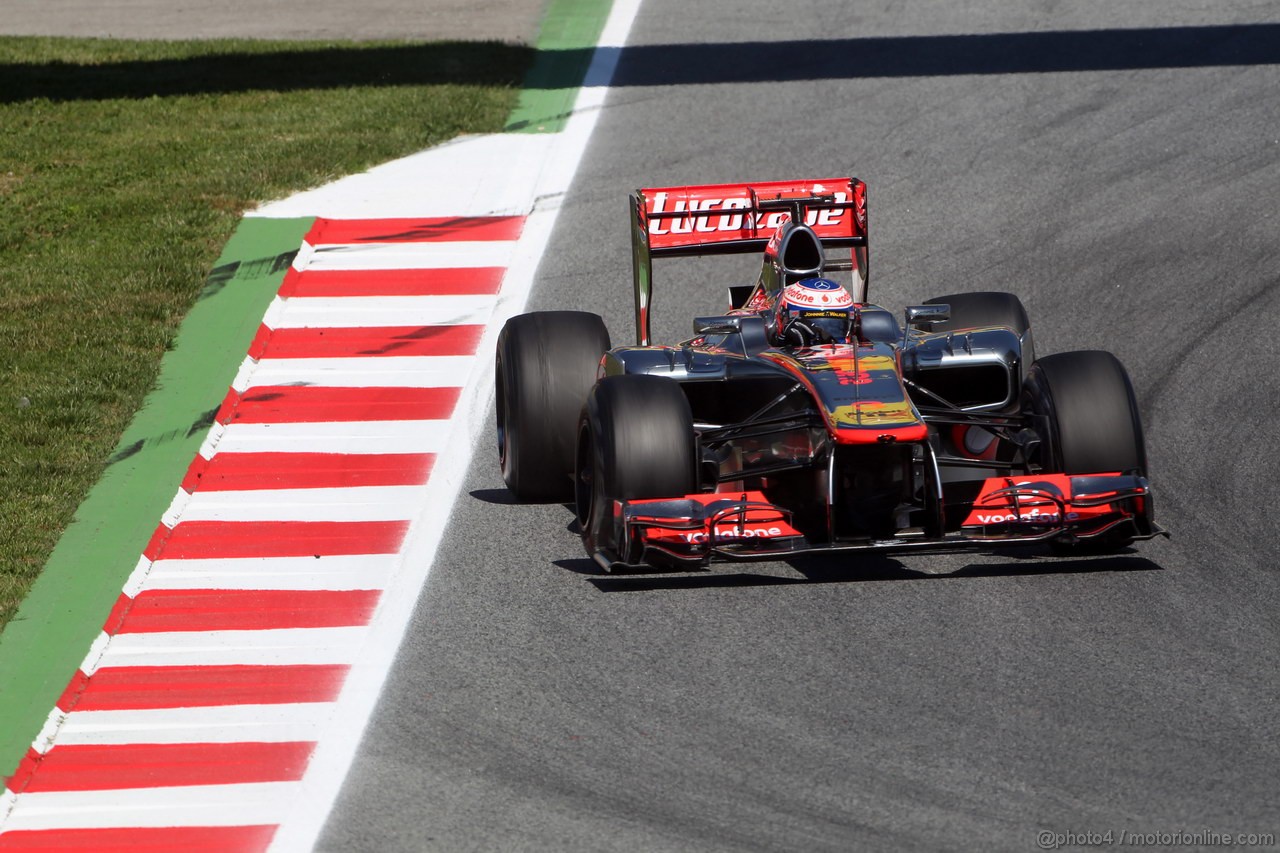GP SPAGNA, 11.05.2012- Prove Libere 1, Jenson Button (GBR) McLaren Mercedes MP4-27