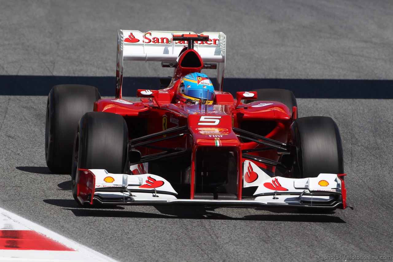 GP SPAGNA, 11.05.2012- Prove Libere 1, Fernando Alonso (ESP) Ferrari F2012