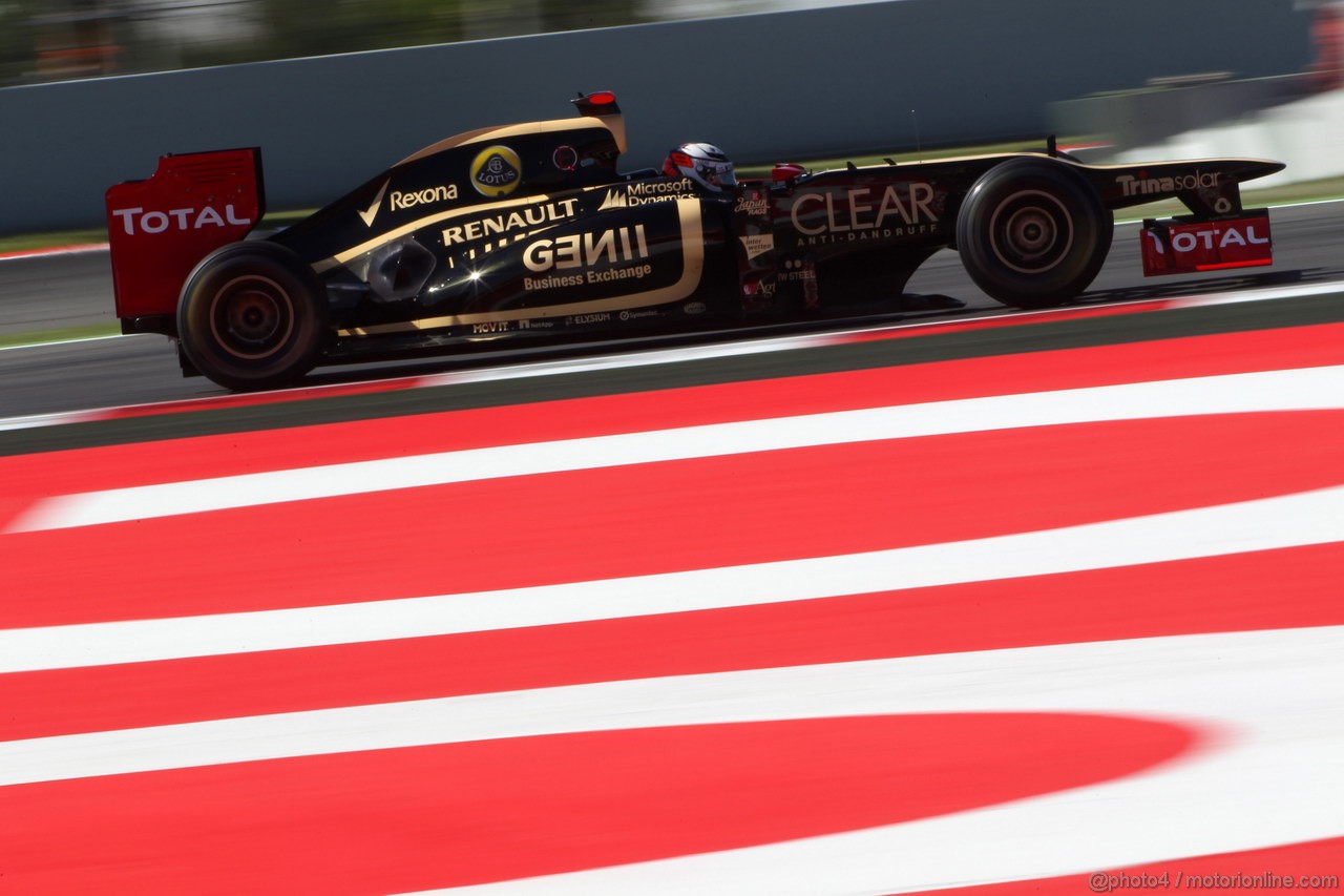 GP SPAGNA, 11.05.2012- Prove Libere 1, Kimi Raikkonen (FIN) Lotus F1 Team E20