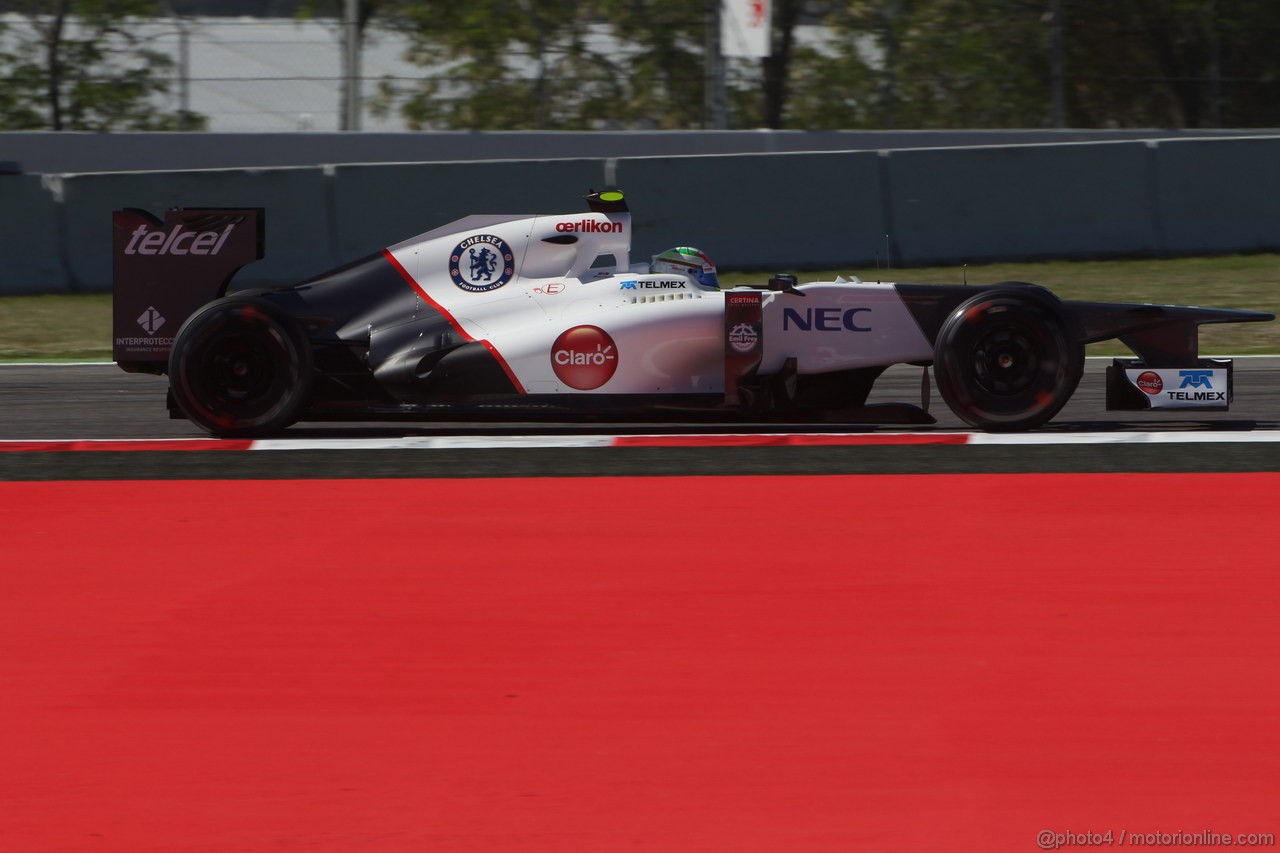 GP SPAGNA, 11.05.2012- Prove Libere 1, Sergio Prez (MEX) Sauber F1 Team C31 