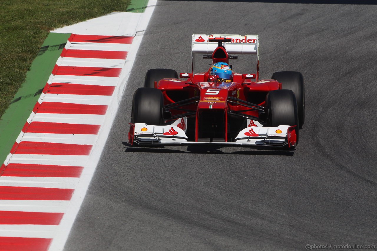 GP SPAGNA, 11.05.2012- Prove Libere 1, Fernando Alonso (ESP) Ferrari F2012 