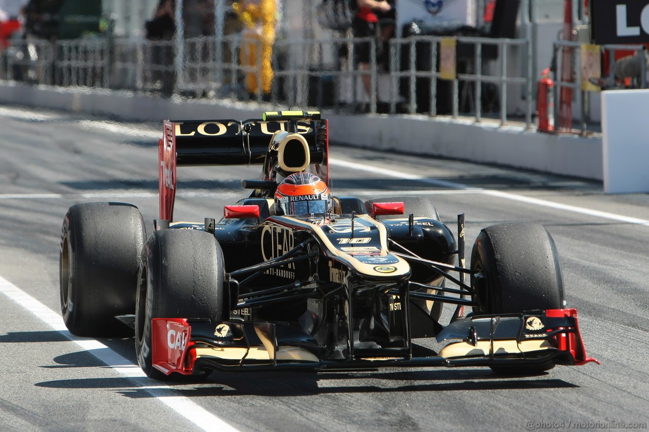 GP SPAGNA, 11.05.2012- Prove Libere 1, Romain Grosjean (FRA) Lotus F1 Team E20 