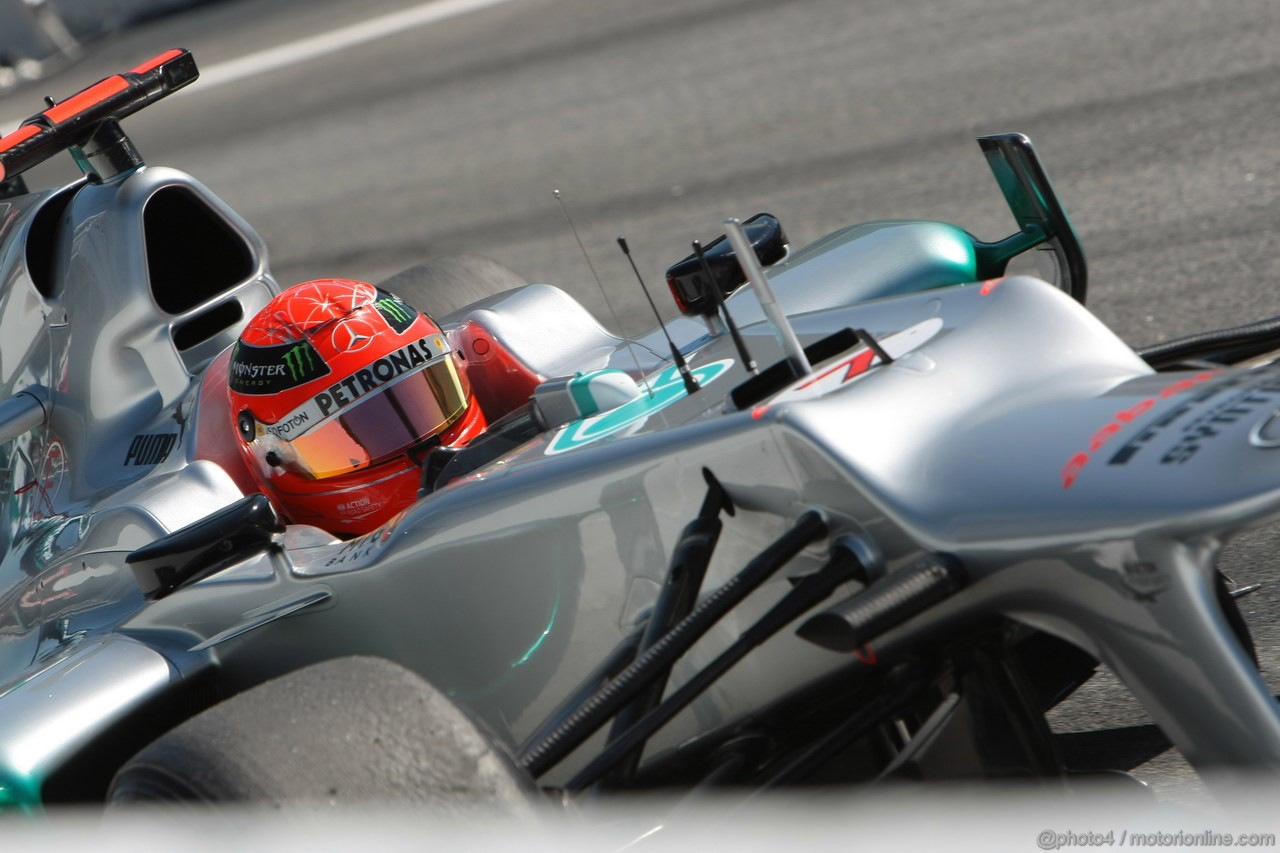 GP SPAGNA, 11.05.2012- Prove Libere 1, Michael Schumacher (GER) Mercedes AMG F1 W03