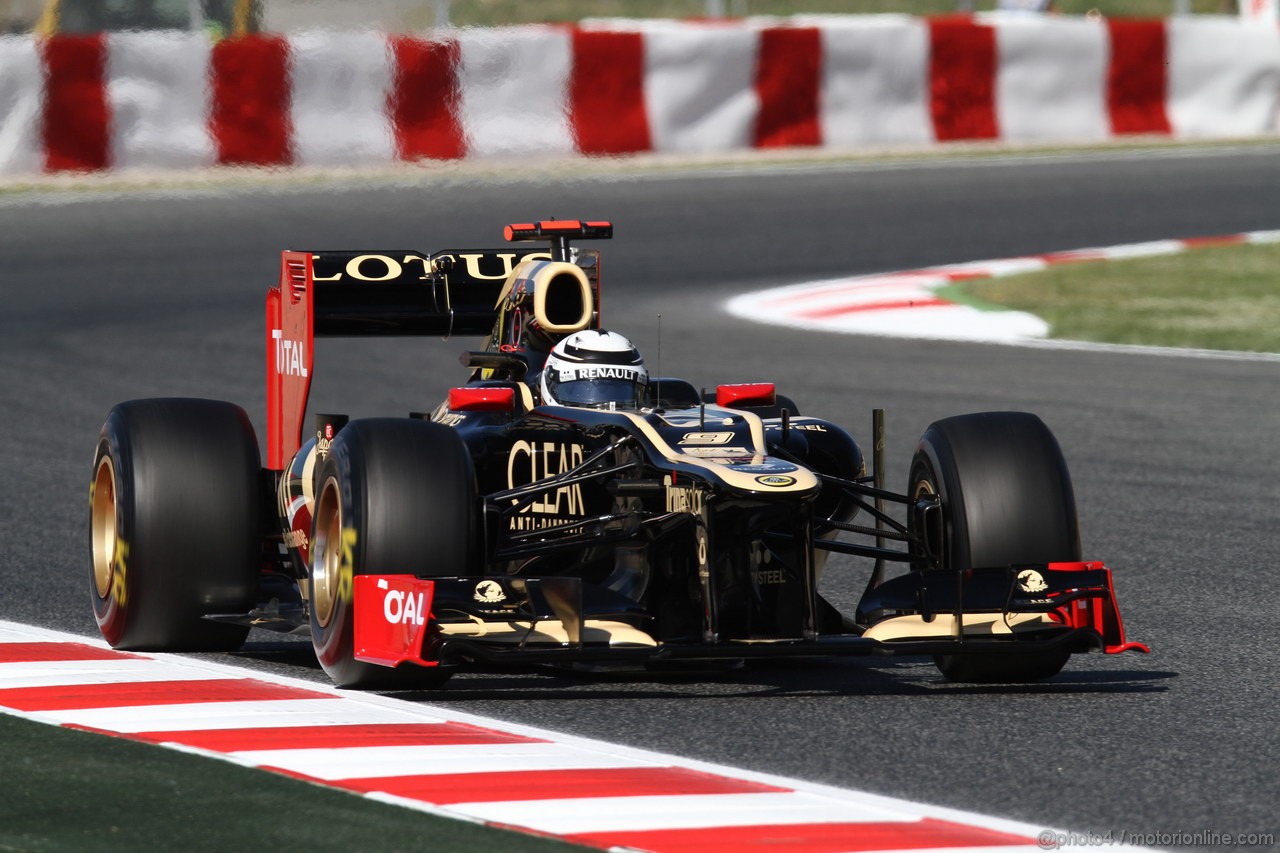 GP SPAGNA, 11.05.2012- Prove Libere 1, Kimi Raikkonen (FIN) Lotus F1 Team E20 