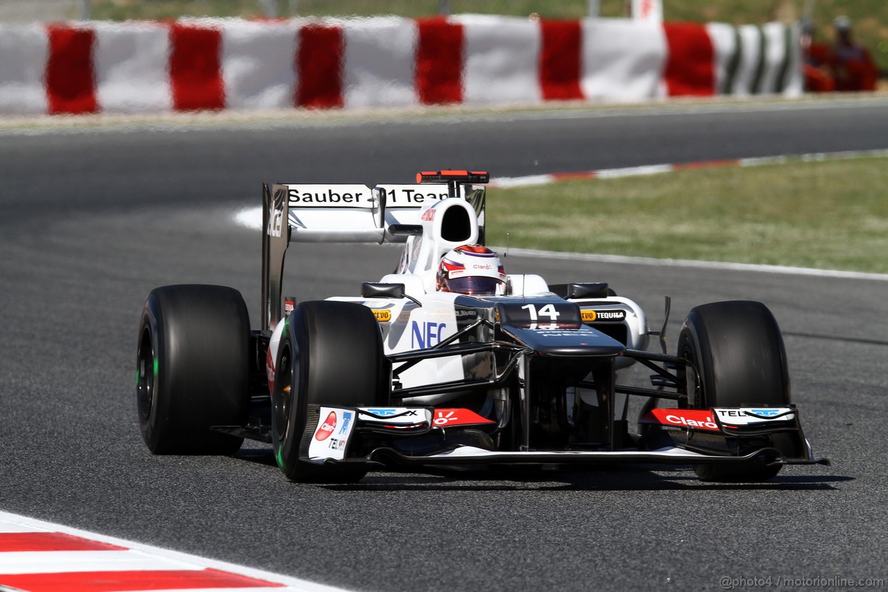 GP SPAGNA, 11.05.2012- Prove Libere 1, Kamui Kobayashi (JAP) Sauber F1 Team C31 