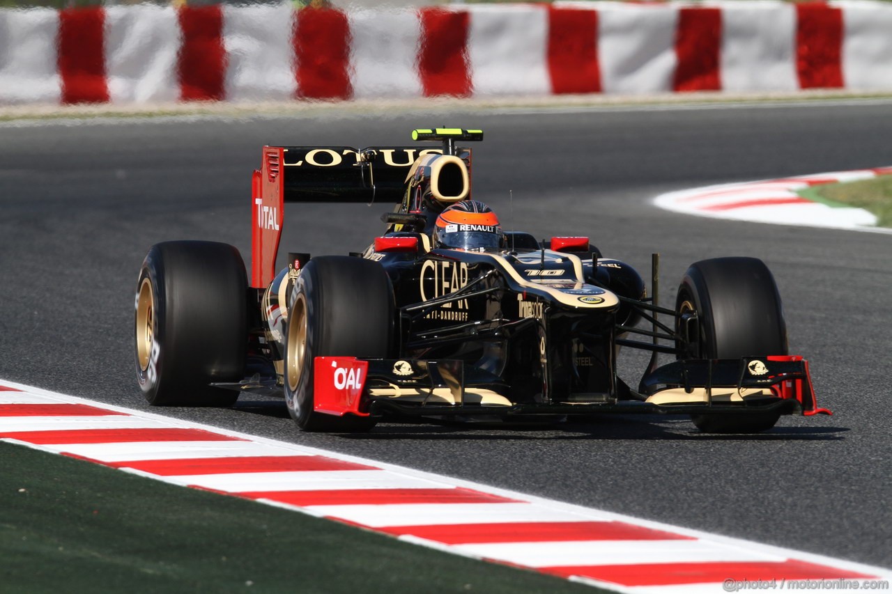 GP SPAGNA, 11.05.2012- Prove Libere 1, Romain Grosjean (FRA) Lotus F1 Team E20 