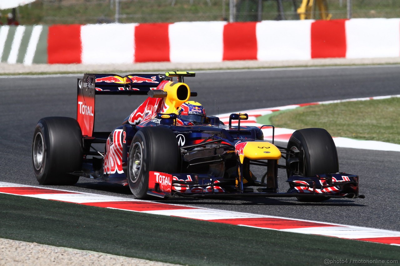 GP SPAGNA, 11.05.2012- Prove Libere 1, Mark Webber (AUS) Red Bull Racing RB8