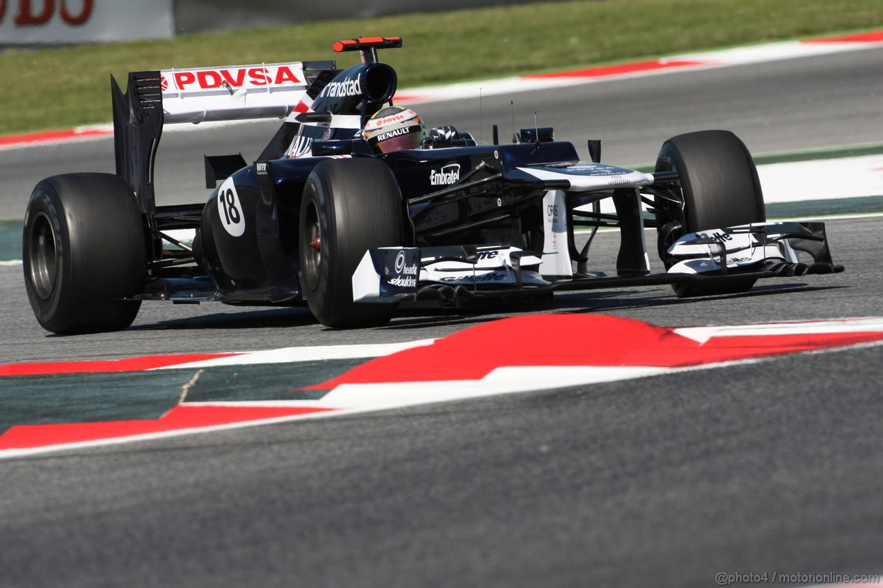 GP SPAGNA, 11.05.2012- Prove Libere 1, Pastor Maldonado (VEN) Williams F1 Team FW34