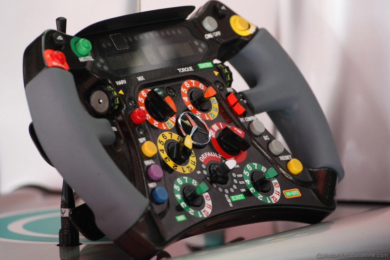 GP SPAGNA, 11.05.2012- Prove Libere 1, Steering wheel of Mercedes AMG F1 W03 