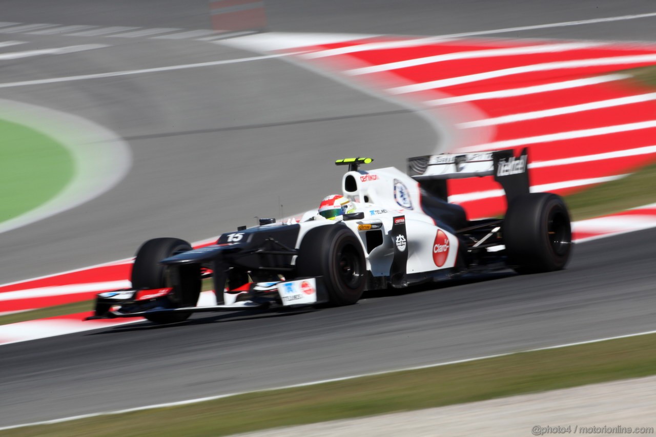 GP SPAGNA, 11.05.2012- Prove Libere 1, Sergio Prez (MEX) Sauber F1 Team C31