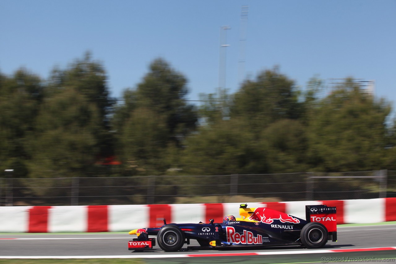 GP SPAGNA, 11.05.2012- Prove Libere 1, Mark Webber (AUS) Red Bull Racing RB8