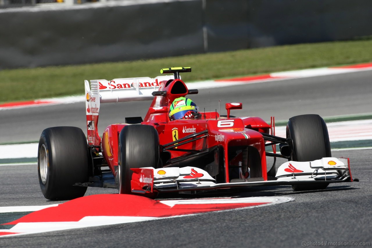 GP SPAGNA, 11.05.2012- Prove Libere 1, Felipe Massa (BRA) Ferrari F2012