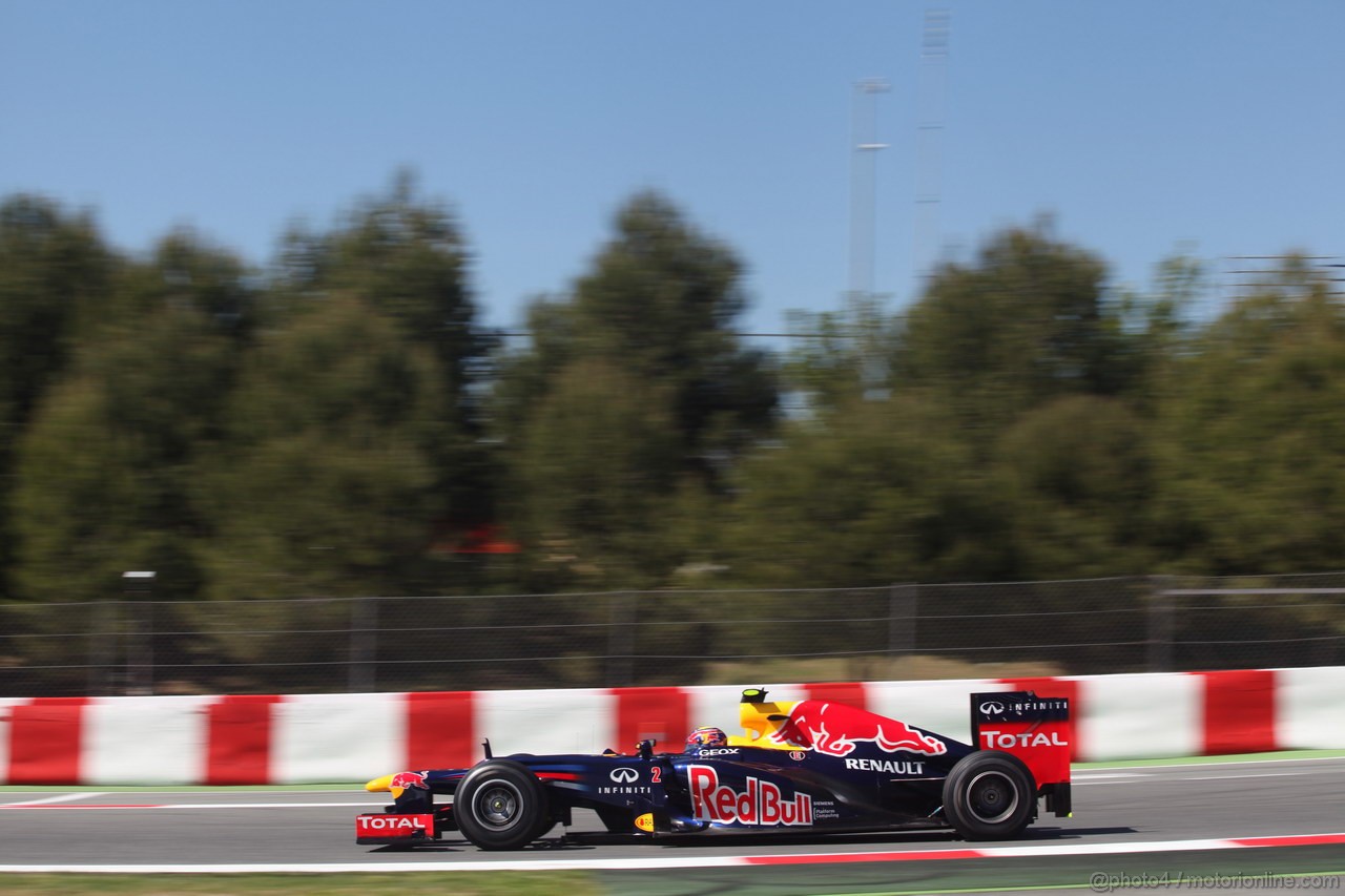 GP SPAGNA, 11.05.2012- Prove Libere 1, Mark Webber (AUS) Red Bull Racing RB8