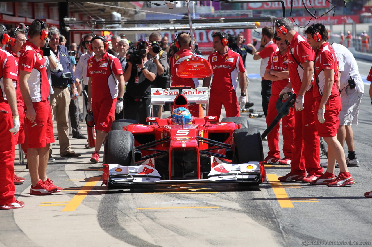 GP SPAGNA, 11.05.2012- Prove Libere 1, Fernando Alonso (ESP) Ferrari F2012