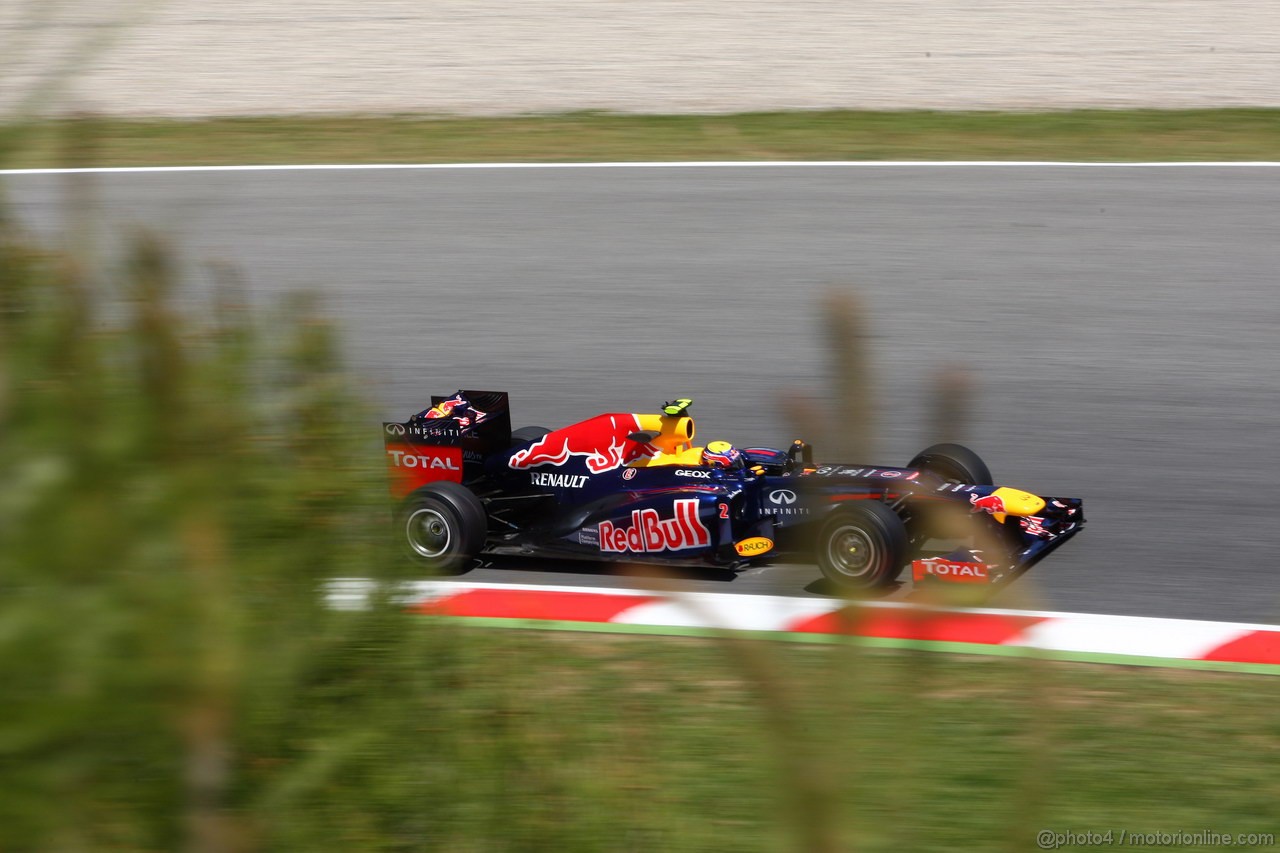 GP SPAGNA, 11.05.2012- Prove Libere 2, Mark Webber (AUS) Red Bull Racing RB8 