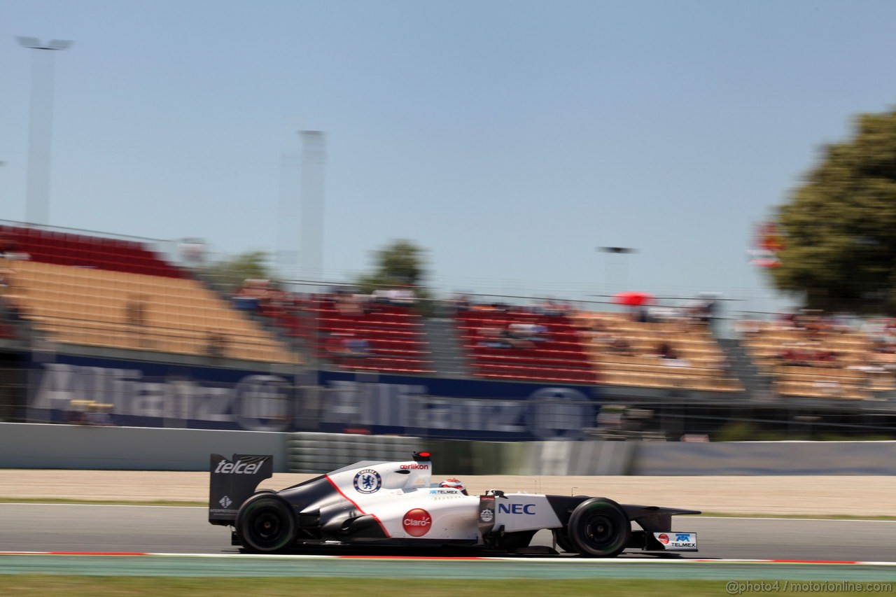 GP SPAGNA, 11.05.2012- Prove Libere 2, Kamui Kobayashi (JAP) Sauber F1 Team C31