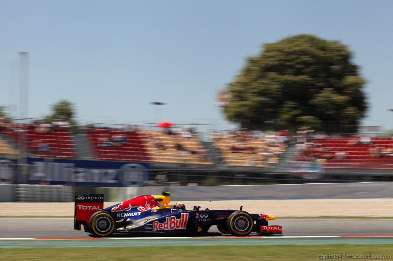 GP SPAGNA, 11.05.2012- Prove Libere 2, Mark Webber (AUS) Red Bull Racing RB8