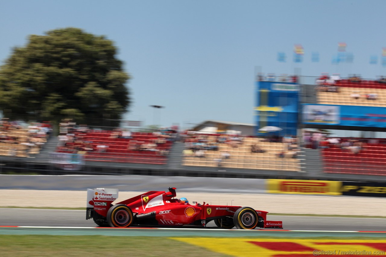 GP SPAGNA, 11.05.2012- Prove Libere 2, Fernando Alonso (ESP) Ferrari F2012
