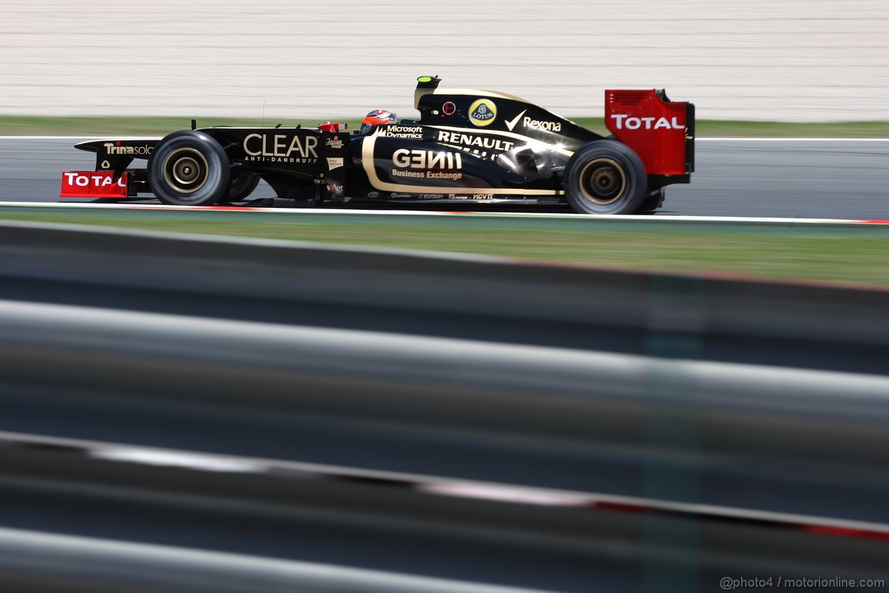 GP SPAGNA, 11.05.2012- Prove Libere 2, Romain Grosjean (FRA) Lotus F1 Team E20
