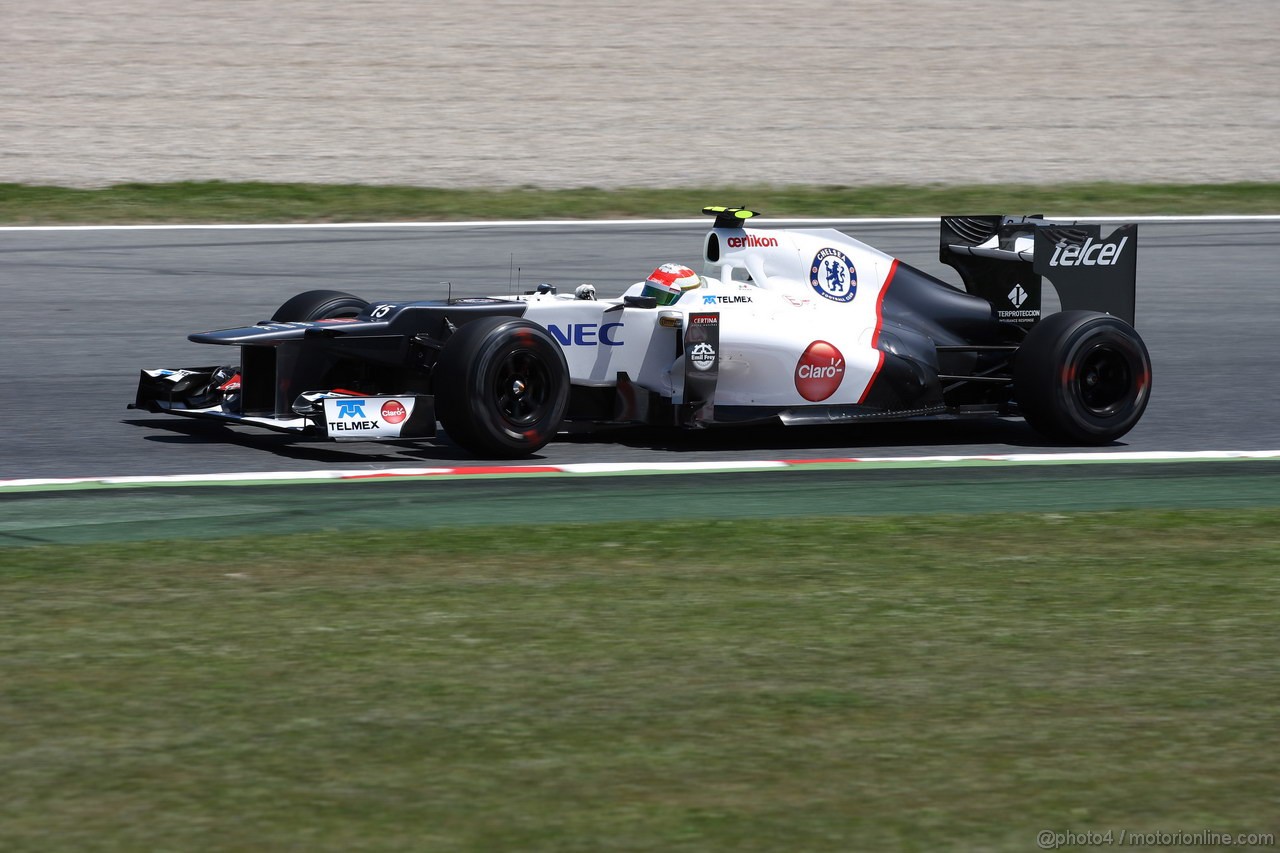 GP SPAGNA, 11.05.2012- Prove Libere 2, Sergio Prez (MEX) Sauber F1 Team C31