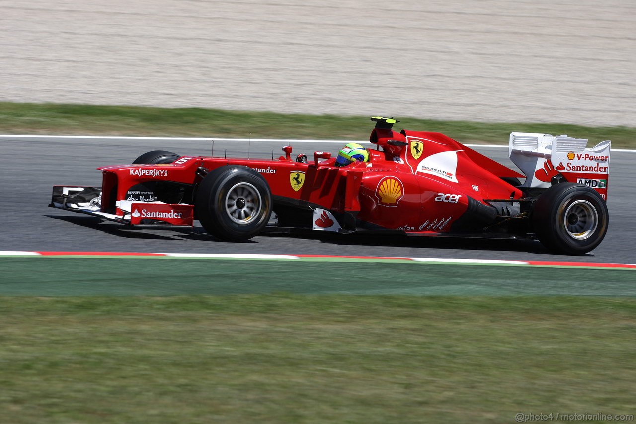 GP SPAGNA, 11.05.2012- Prove Libere 2, Felipe Massa (BRA) Ferrari F2012