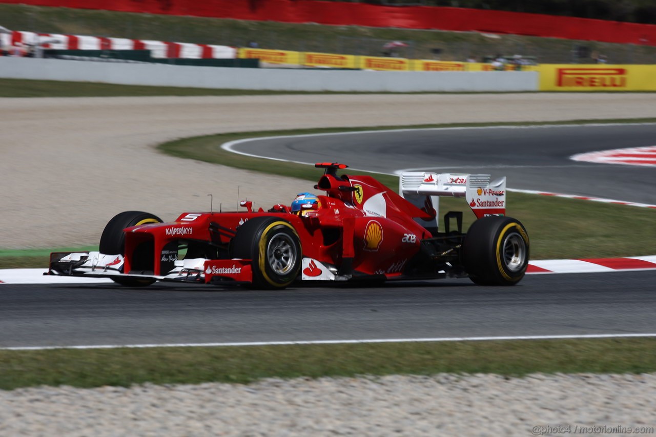 GP SPAGNA, 11.05.2012- Prove Libere 2, Fernando Alonso (ESP) Ferrari F2012