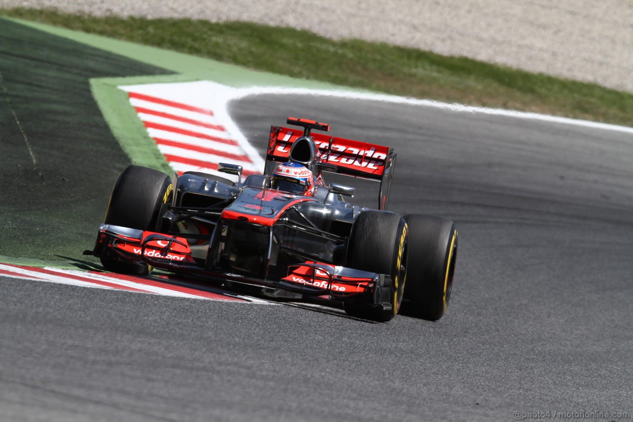 GP SPAGNA, 11.05.2012- Prove Libere 2, Jenson Button (GBR) McLaren Mercedes MP4-27