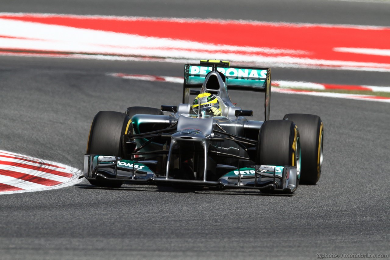 GP SPAGNA, 11.05.2012- Prove Libere 2, Nico Rosberg (GER) Mercedes AMG F1 W03 