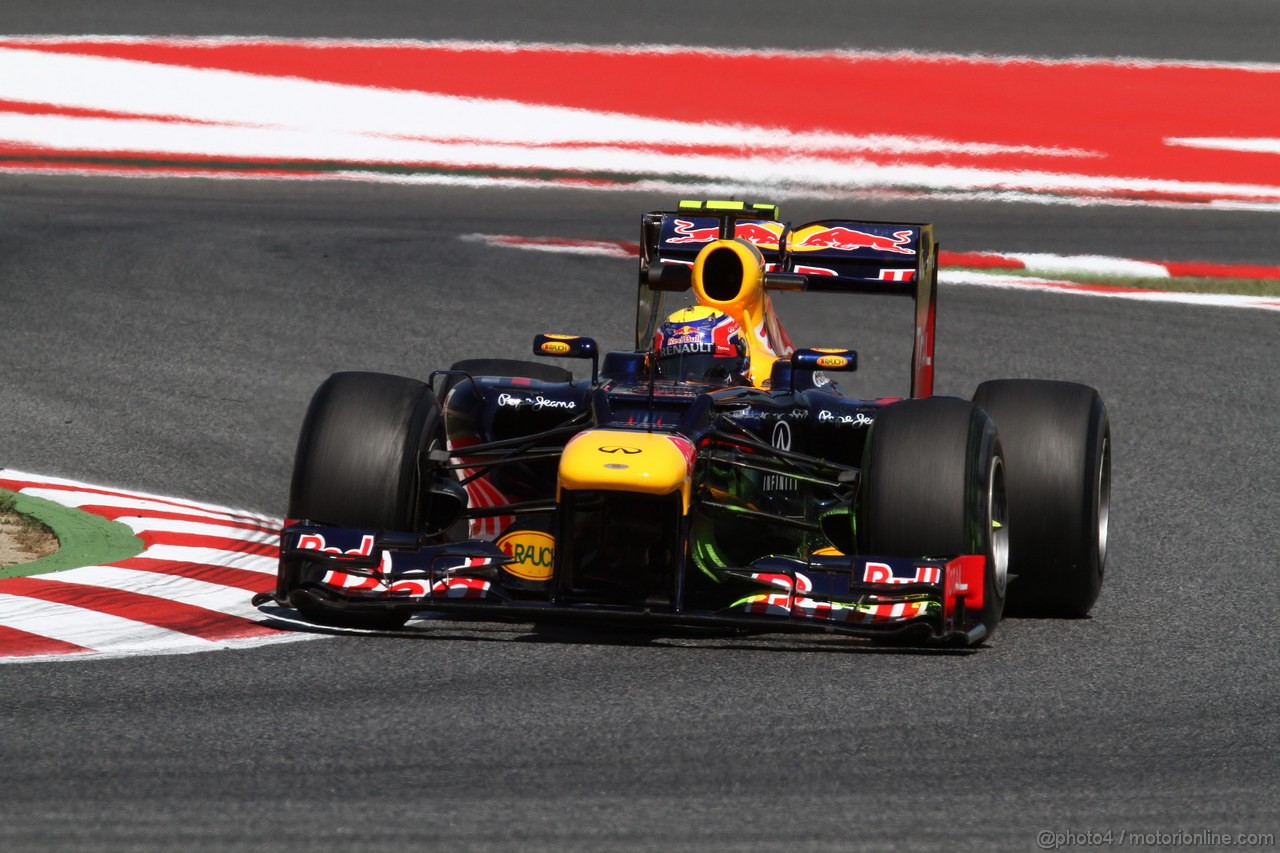 GP SPAGNA, 11.05.2012- Prove Libere 2, Mark Webber (AUS) Red Bull Racing RB8 