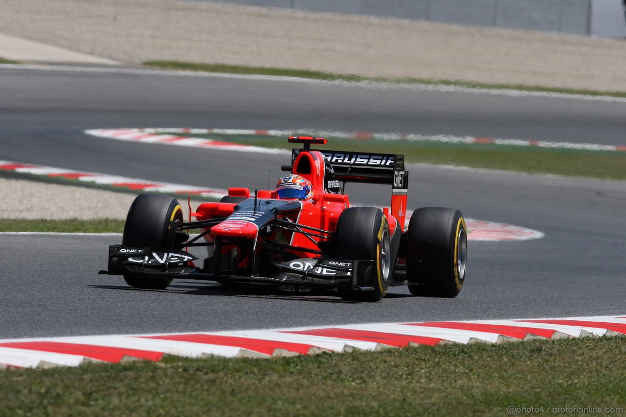 GP SPAGNA, 11.05.2012- Prove Libere 2, Timo Glock (GER) Marussia F1 Team MR01 