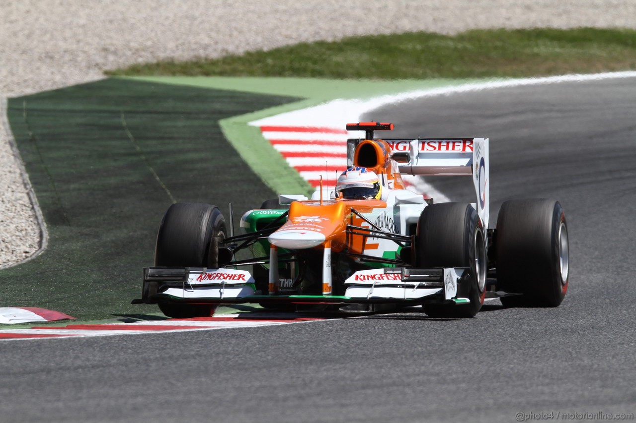 GP SPAGNA, 11.05.2012- Prove Libere 2, Nico Hulkenberg (GER) Sahara Force India F1 Team VJM05 