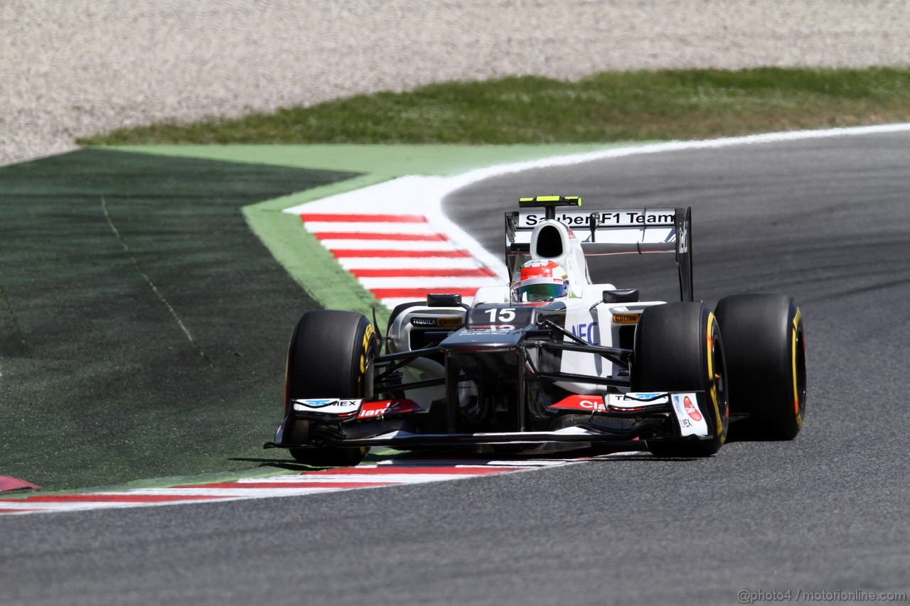 GP SPAGNA, 11.05.2012- Prove Libere 2, Sergio Prez (MEX) Sauber F1 Team C31 