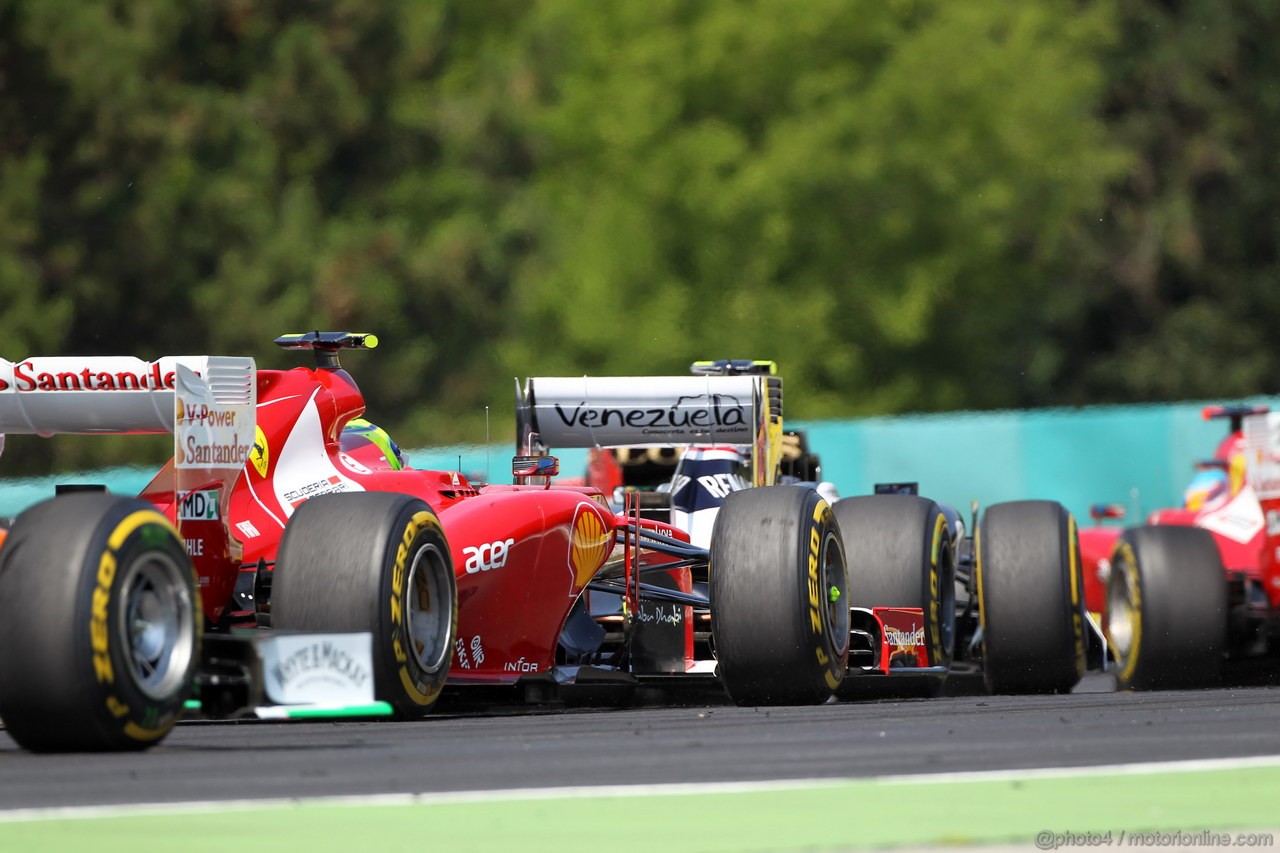 GP UNGHERIA, 29.07.2012- Gara, Start of the race, Felipe Massa (BRA) Ferrari F2012 