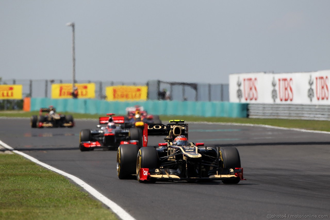 GP UNGHERIA, 29.07.2012- Gara, Romain Grosjean (FRA) Lotus F1 Team E20 