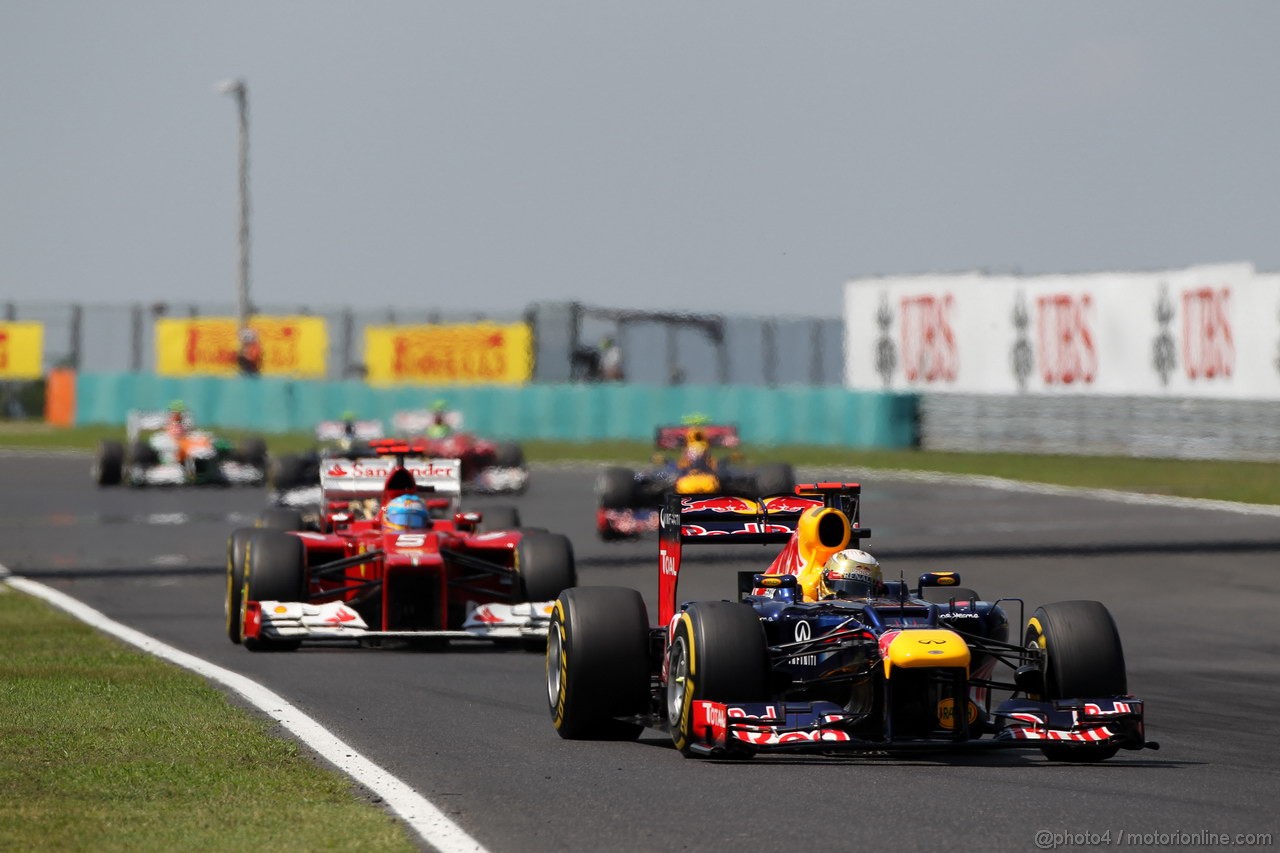 GP UNGHERIA, 29.07.2012- Gara, Sebastian Vettel (GER) Red Bull Racing RB8 