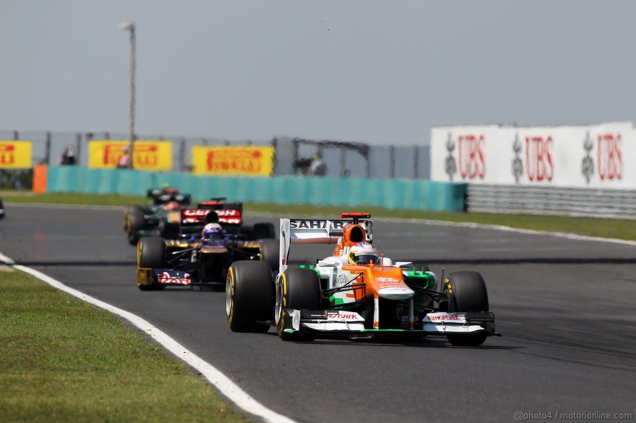 GP UNGHERIA, 29.07.2012- Gara, Paul di Resta (GBR) Sahara Force India F1 Team VJM05 